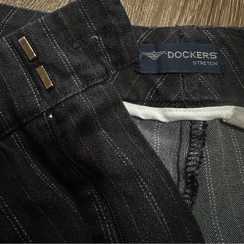 Dockers Charcoal Pinstripe Trousers - Picture 4 of 4